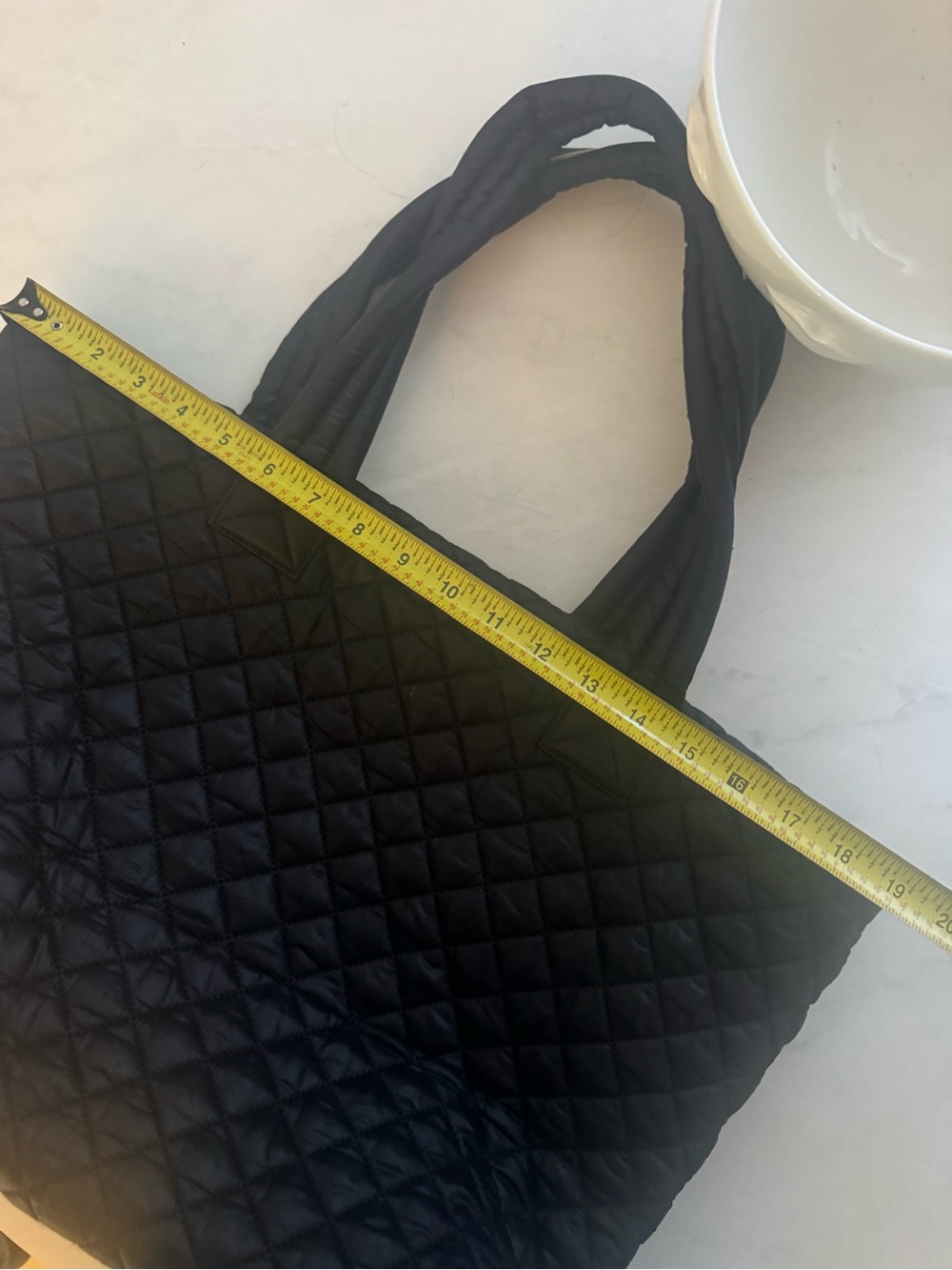 MZ Wallace Quilted Black Tote with Padded Handles - Picture 9 of 12